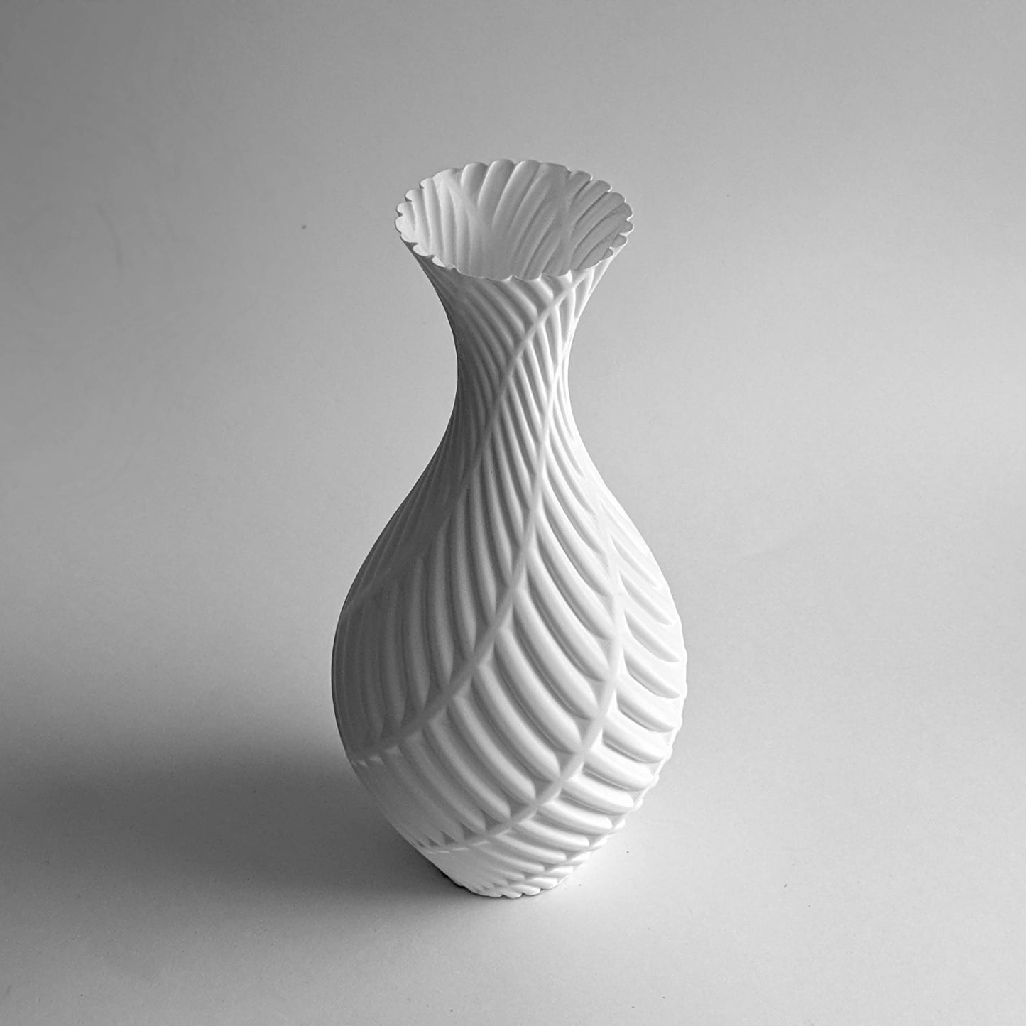 Fern 3D printed in white filament