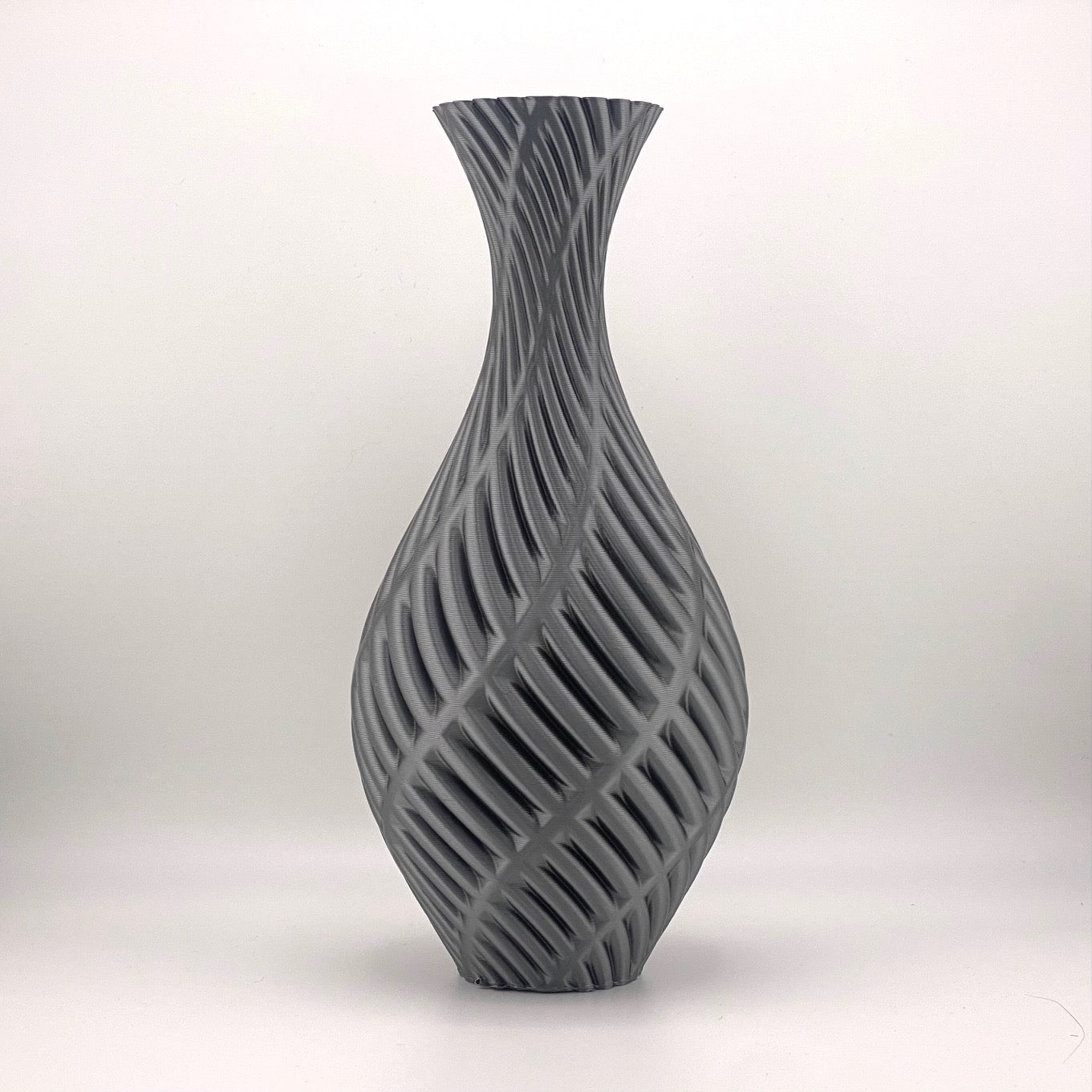 Fern 3D printed in Industrial Grey glossy filament