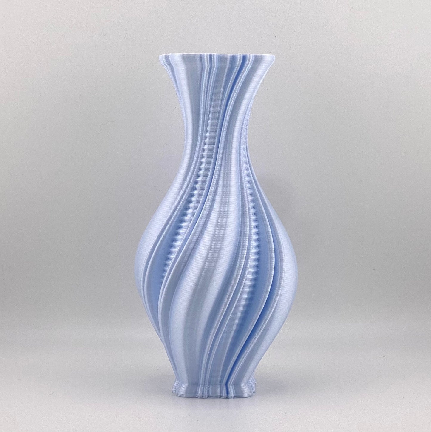 Resplendence Vase 3D printed in Polar White glossy filament